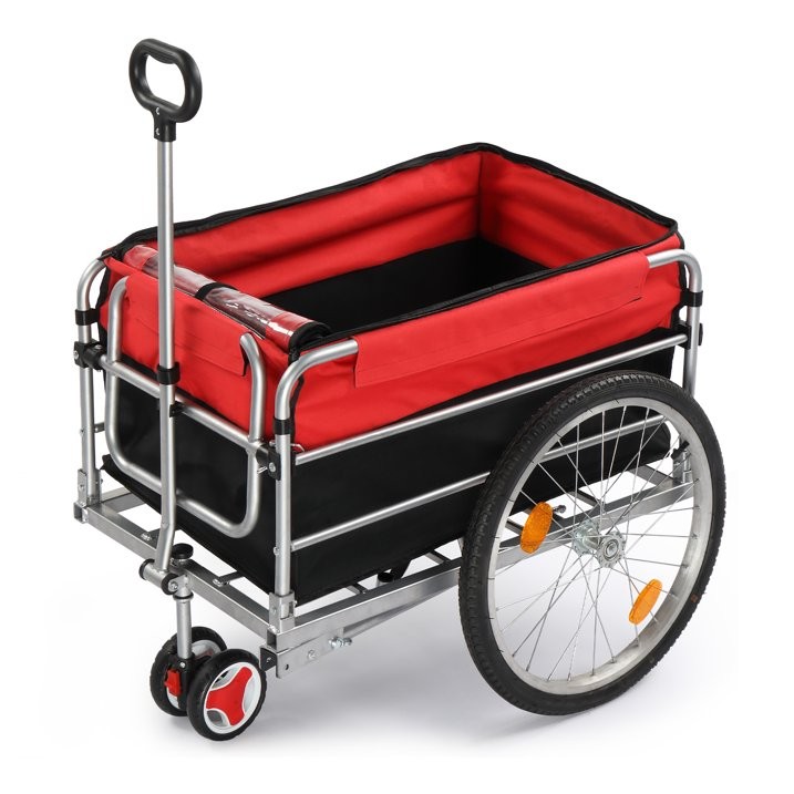 Bicycle Cargo Trailer with 20” Tires,Pull Handle, Waterproof for Easy Transport