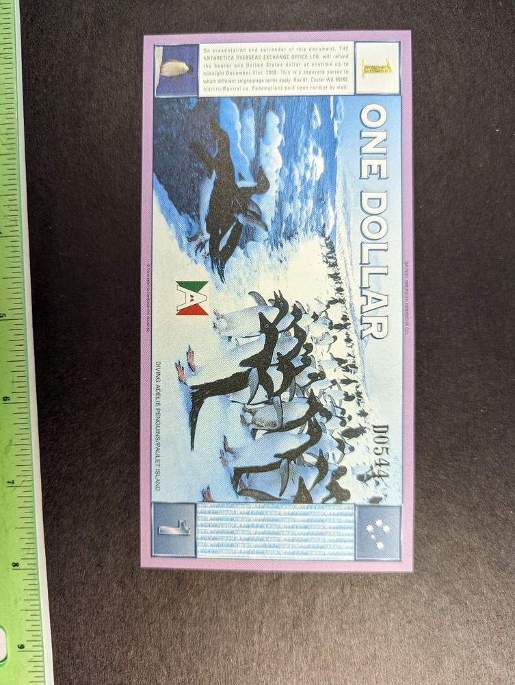 1999 $1.00 ANTARCTICA UNC Commerotive polymar