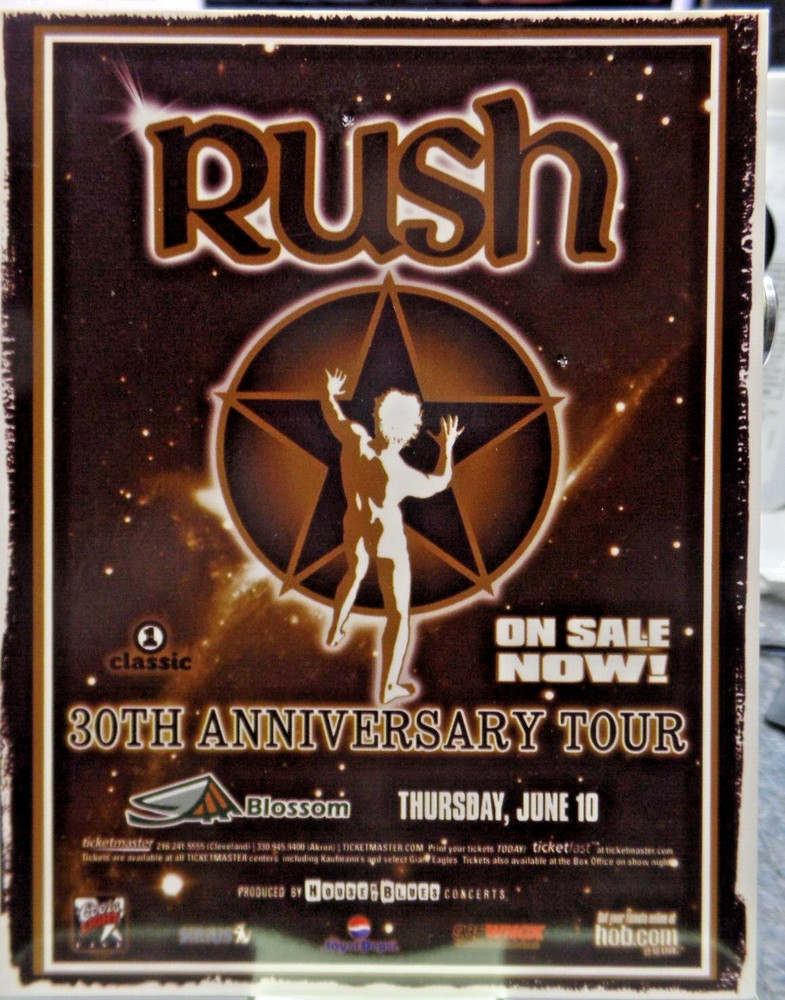 Rush 30th Anniversary 2004 Cleveland Concert Promo Postcard Sized Handout