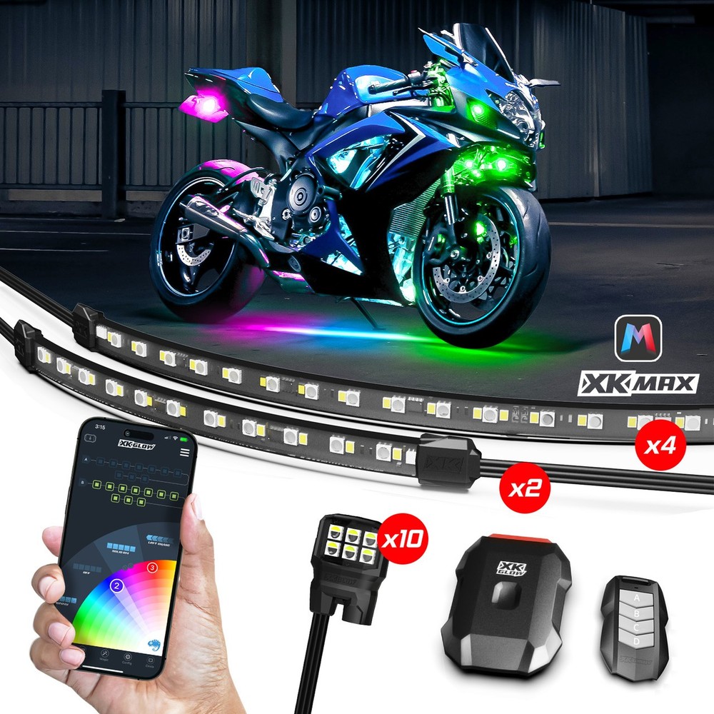 XKmax LED Motorcycle Accent Light Kit (Advanced Engine + Underglow + Accent Kit)