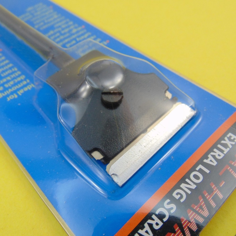 Extra Long Handle Scraper Razor Blade Holder Window Sticker Decal Removal Tool