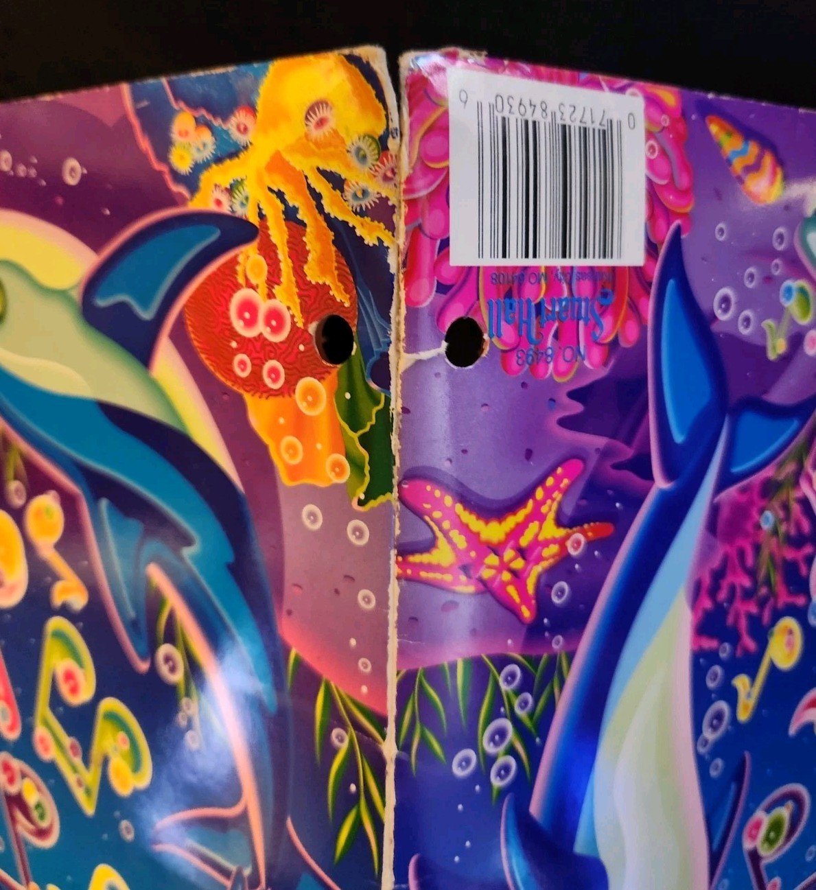 Lisa Frank Singing Dolphins Folder Vintage Fantastic World