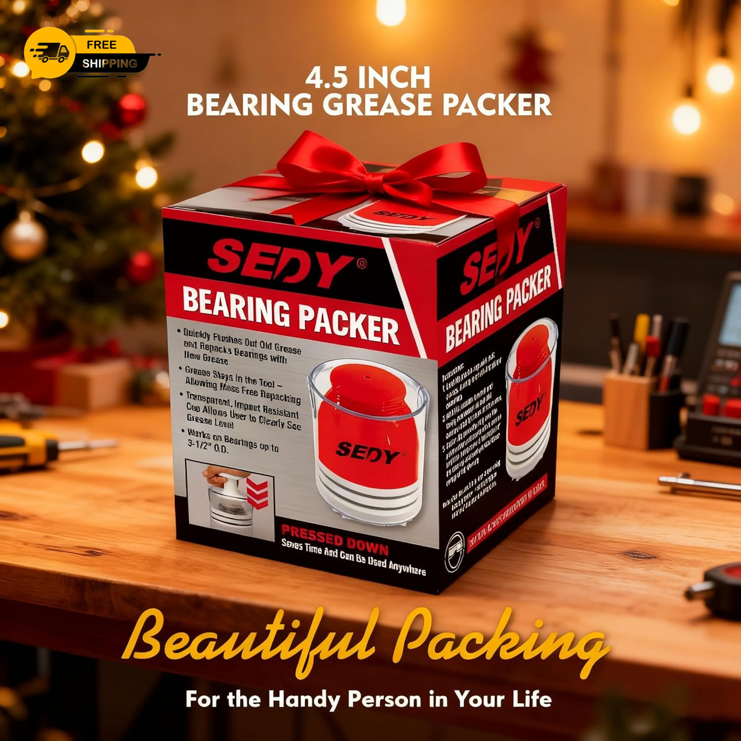 Premium Bearing Packer Kit, Handy Wheel Bearing Packer Tool Portable Wheel Beari