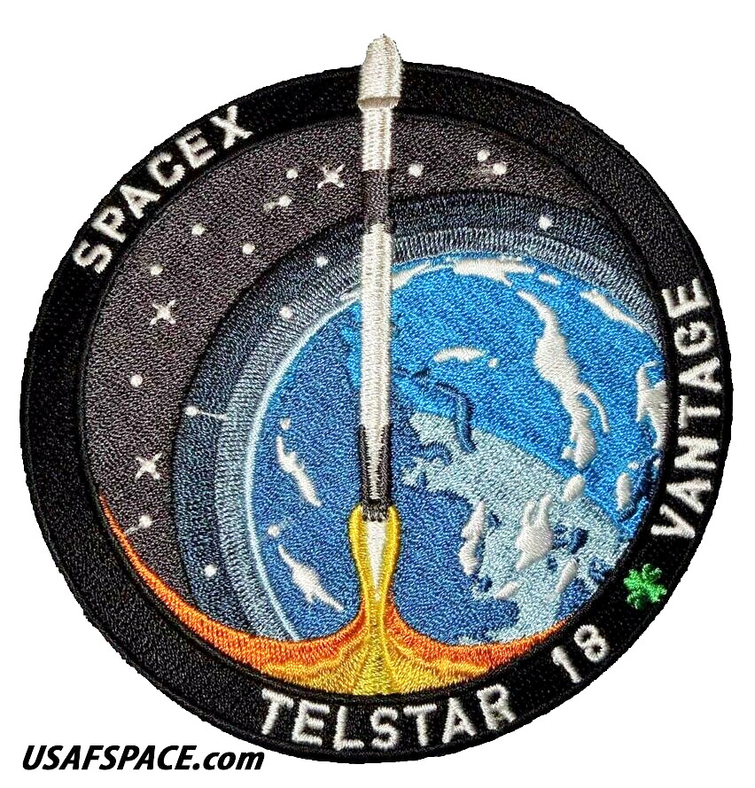 Authentic TELSTAR 18 VANTAGE - SPACEX FALCON 9 Launch SATELLITE Mission PATCH