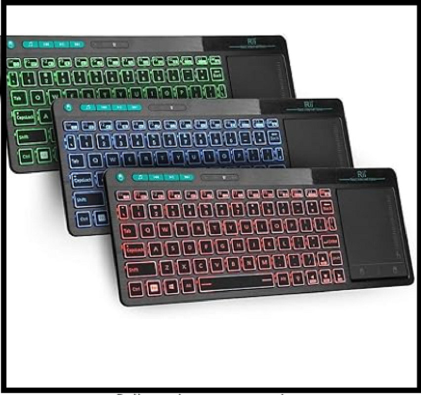 K18 plus Wireless 3-LED Color Backlit Multimedia Keyboard with Multi-Touch B