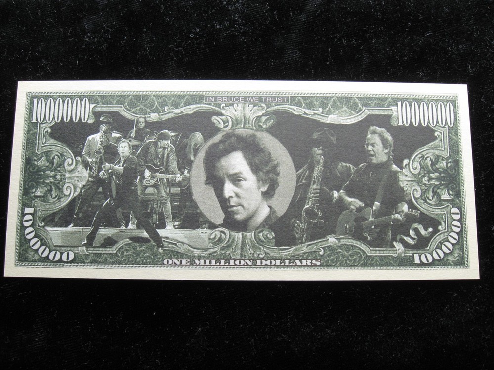Bruce Springsteen Novelty currency note 6" x 2 1/2" (10)
