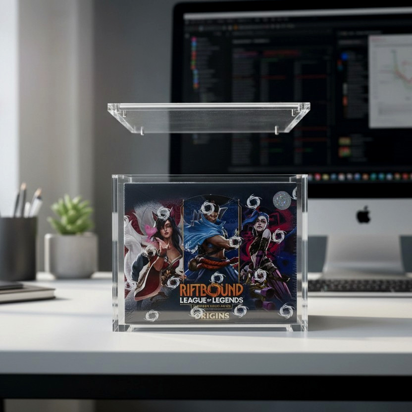 Riftbound Booster Box Acrylic Display Case League of Legends Magnetic 99% UVR