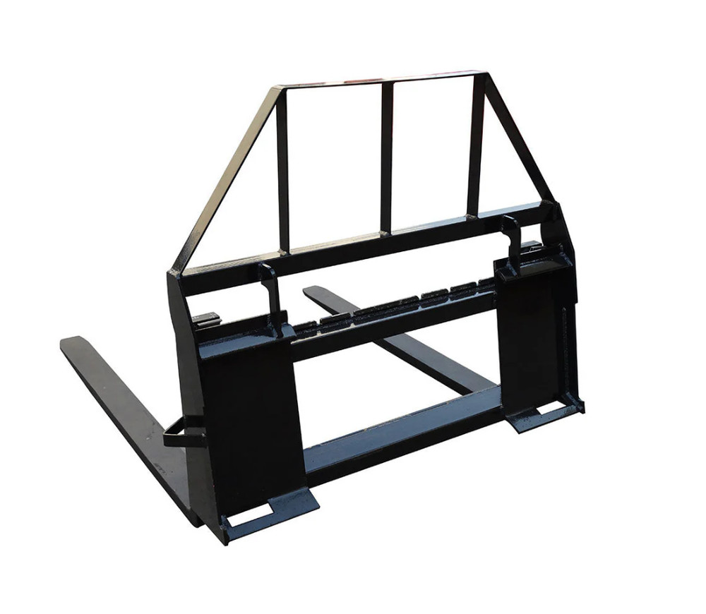 AGT Skid Steer 48'' Pallet Fork Frame Quick Tach Attachments For Standard Loader