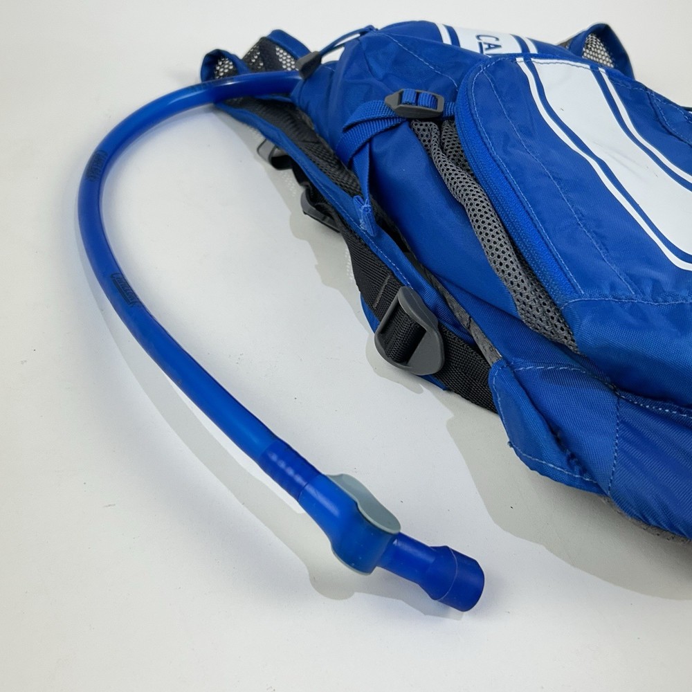 CAMELBAK Mini Mule Hydration Backpack 1.5 L /50 oz Bladder Blue White CLEAN!