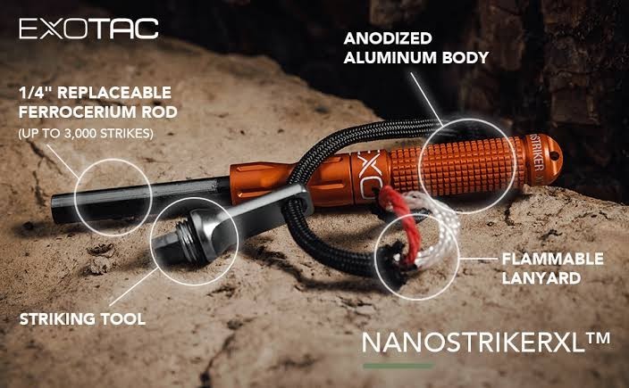 Exotac nanoSTRIKER XL Firestarter