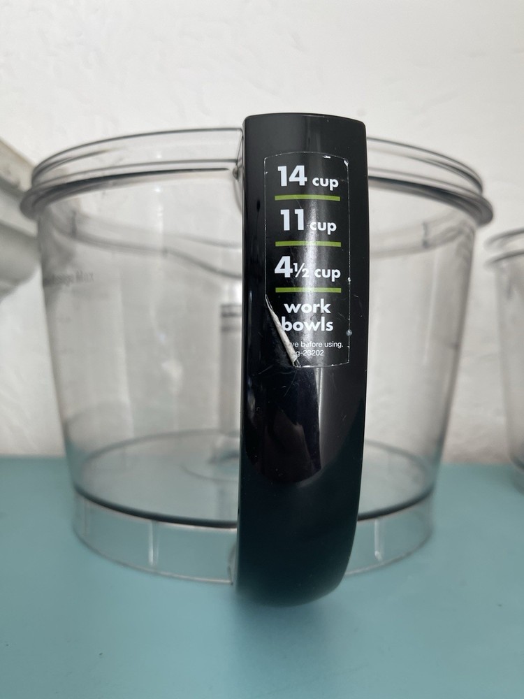 Cuisinart FP-14DC Food Processor Work Bowls (3) Small Medium & Large