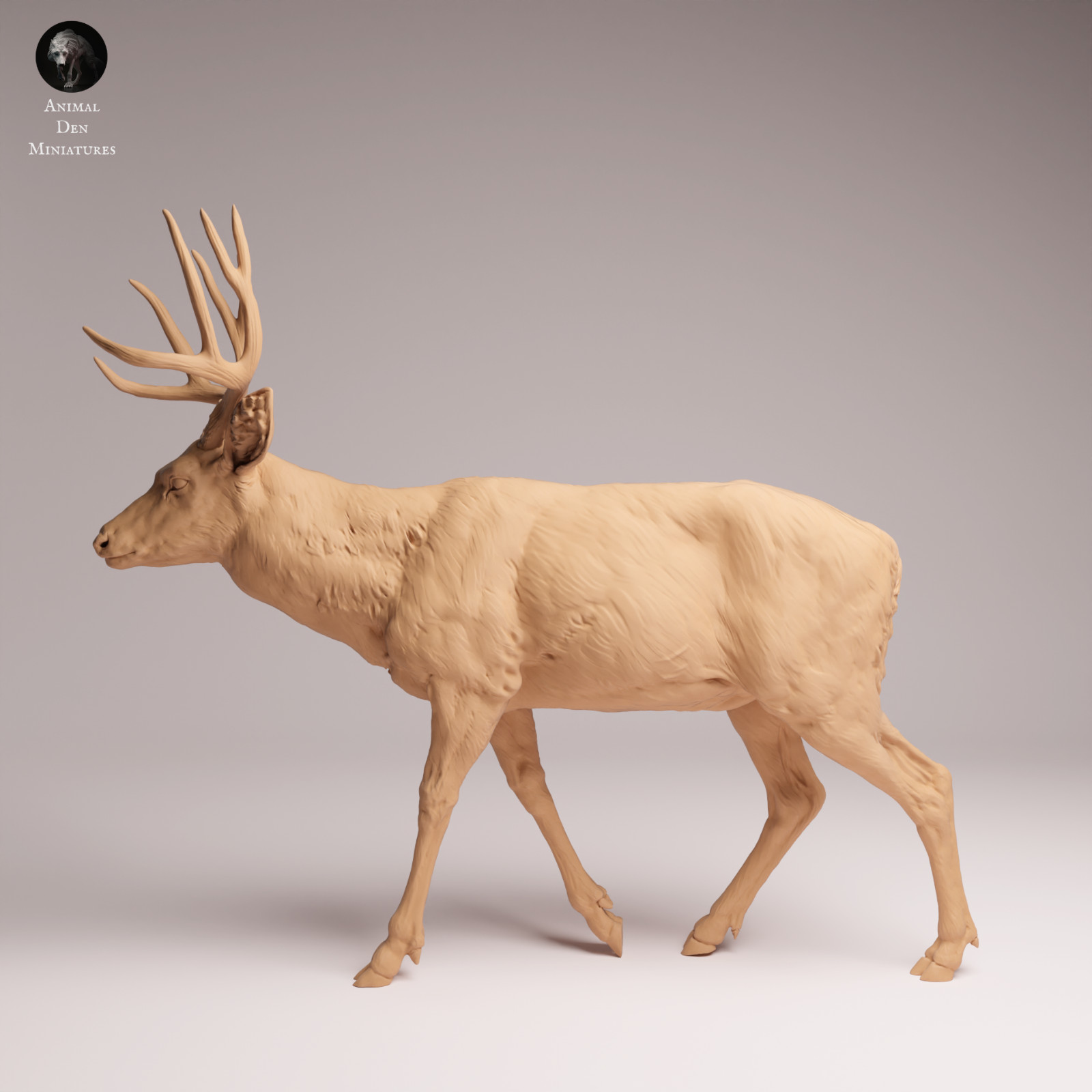 Mule Deer Resin 3D Print Model Railroad Diorama Animal Den Unpainted Miniature