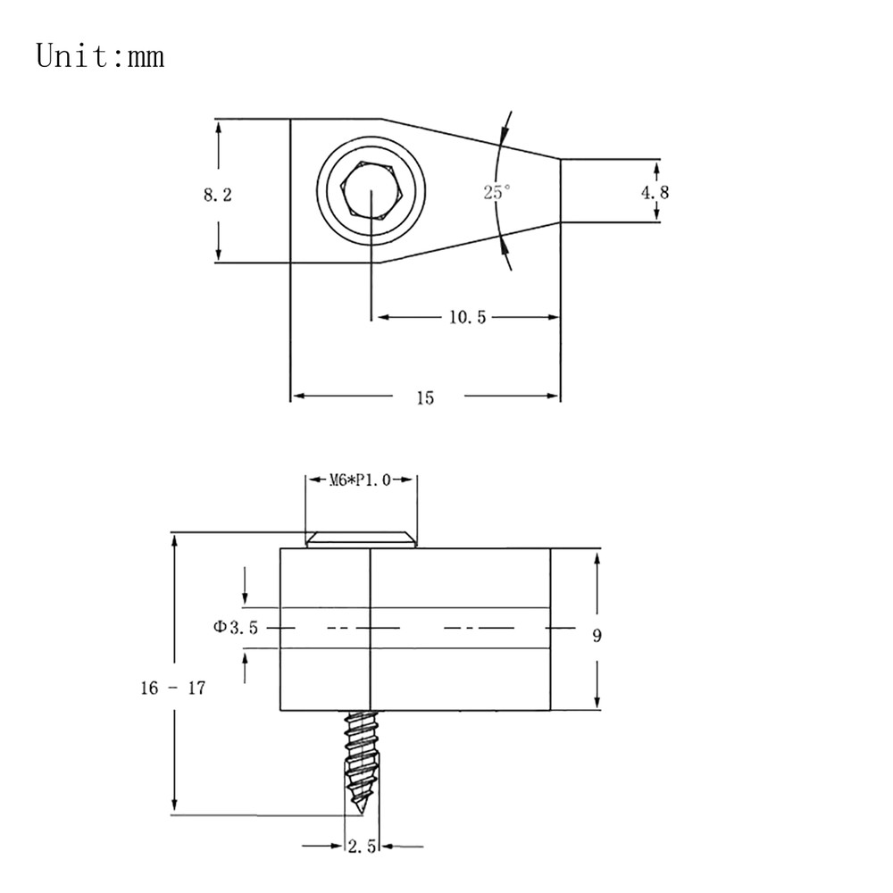 4 String Headless Individual Bridges Single String Bass Bridge and Nut Black set