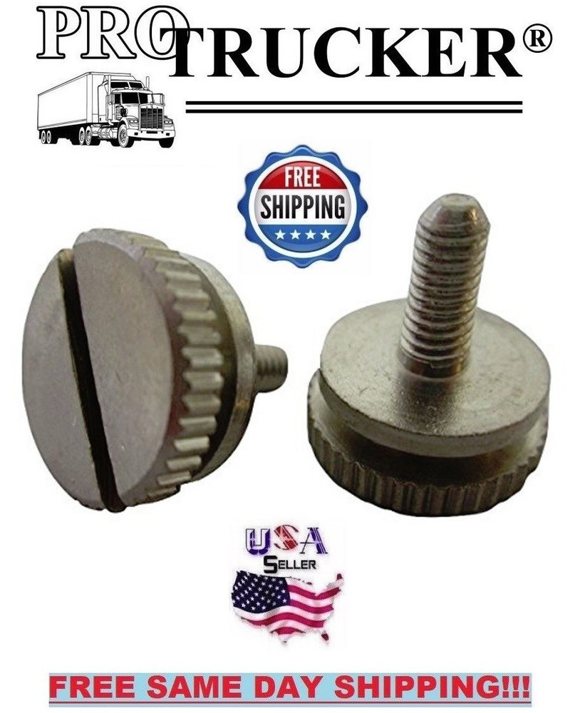 Pro Trucker CB Radio 3mm Mounting Bracket Brass Knobs Pair (2 pcs)