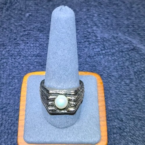 Sterling Silver Ring With Pearl