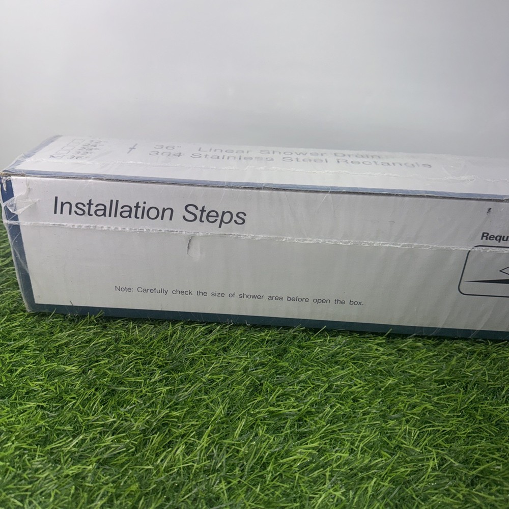 Neodrain 36" Rectangular Linear Shower Drain w/Brick Pattern Brushed Stainless