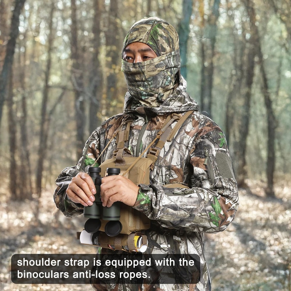 Binocular Harness Case Bino Chest Pack with Magnetic Closure and MOLLE System...