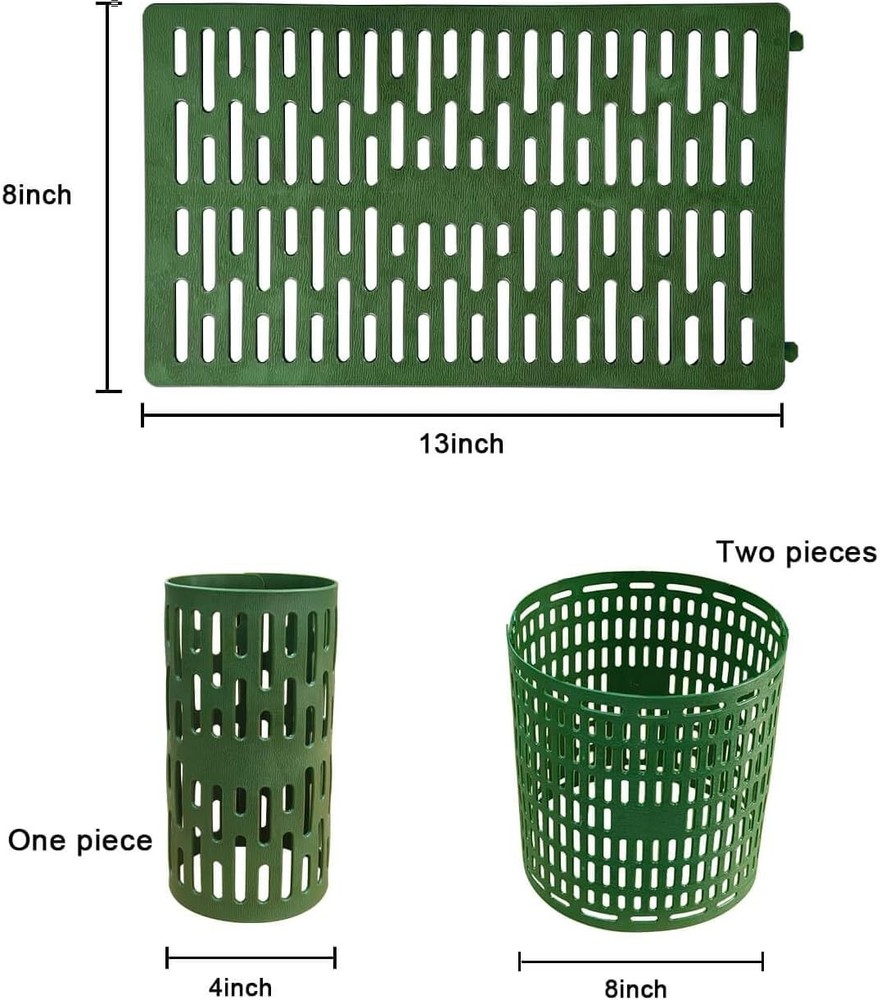 Tree Trunk Protectors Bark - 8Pcs Small Green