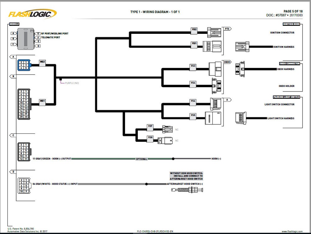 Flashlogic Add-On Remote Start for 2017 RAM 2500 w/ ADS-USB Cable FLRSCH10