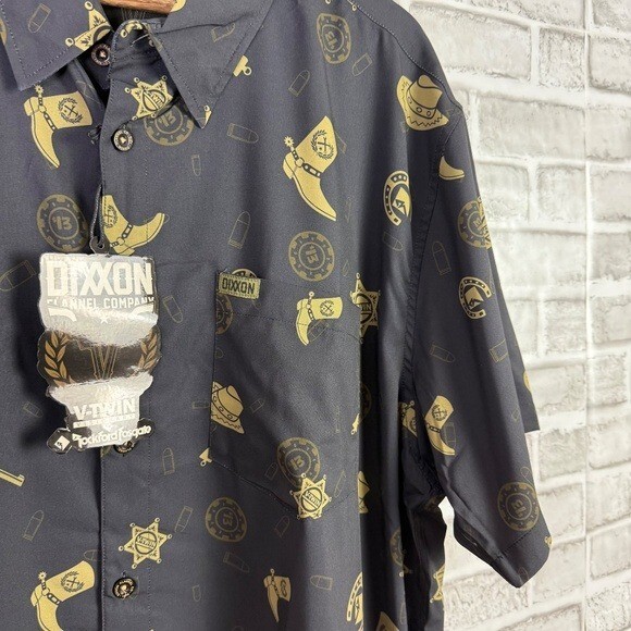 Dixxon Flannel Co. 1876 x Rockford Fosgate Western Party Button Up Shirt 2XL NWT