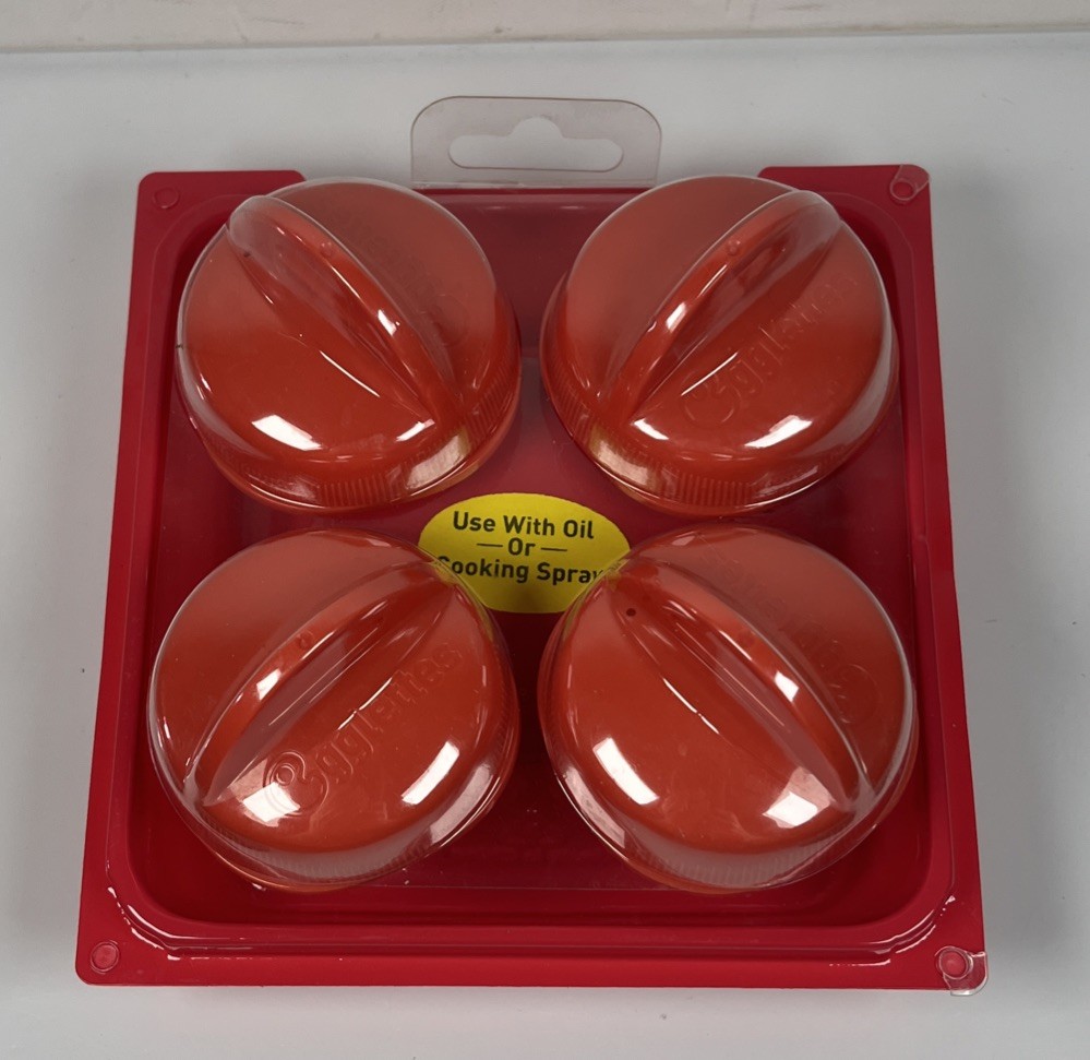Egglettes Hard Boiled Egg Maker 4 Count Instructions & Recipe Booklet