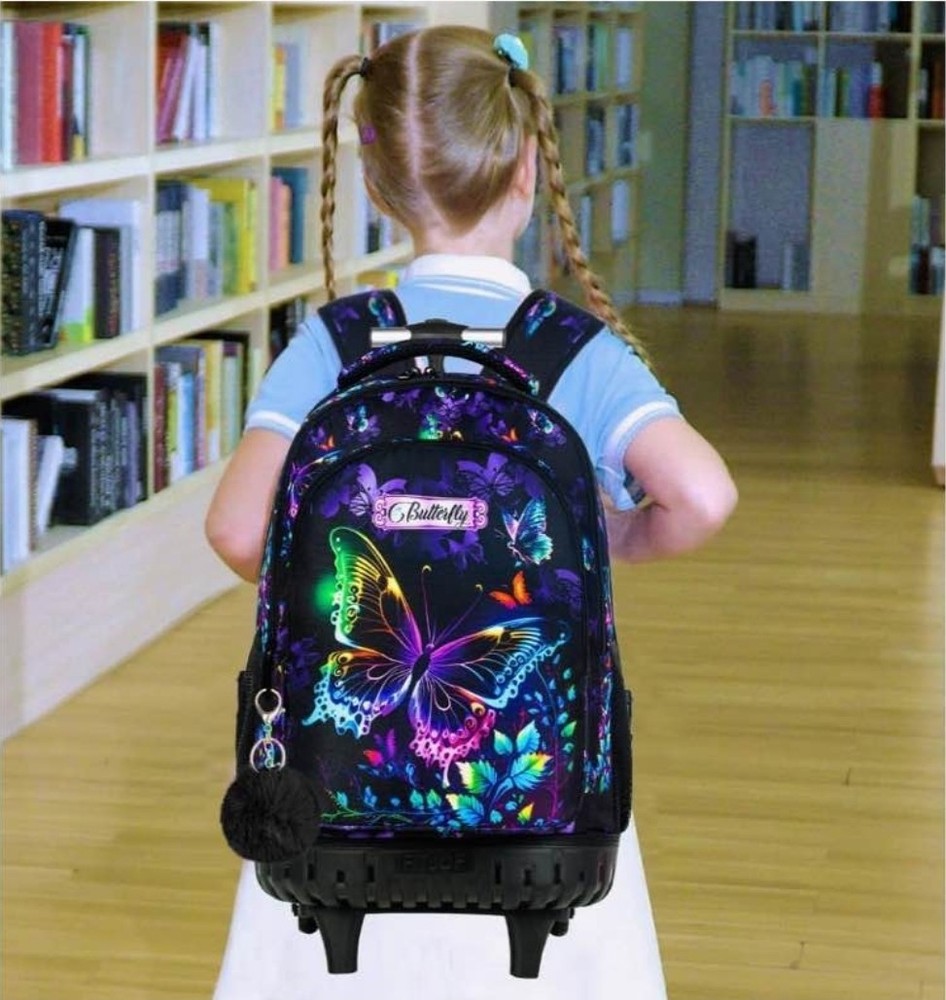 3Pcs Rolling Backpack for Girls