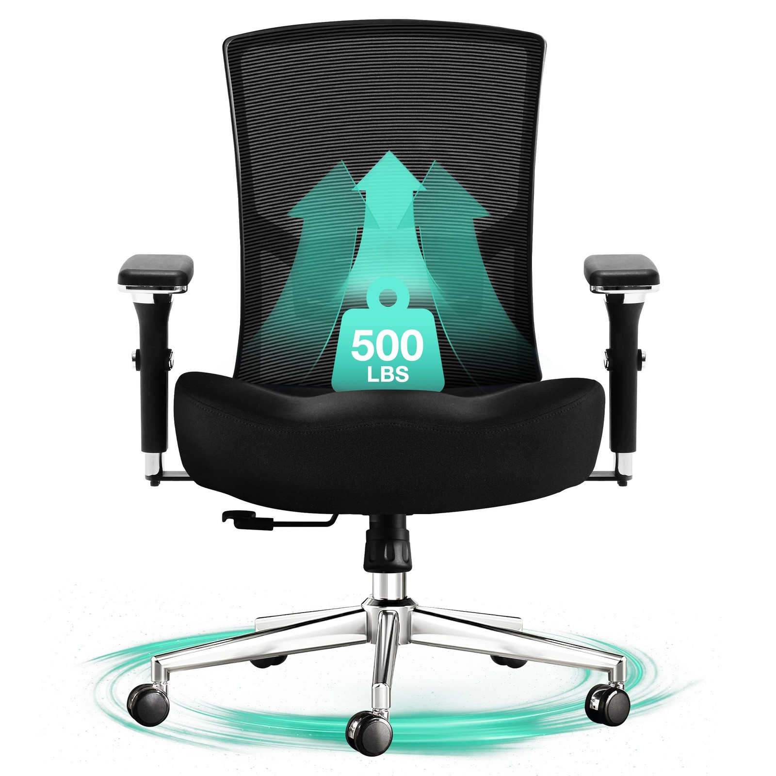 Big and Tall Office Chair 500lbs, Ergonomic Oversize Mesh Desk Chair