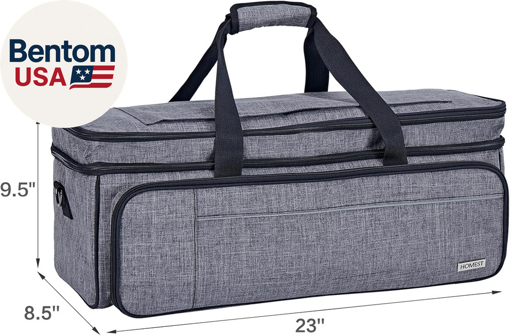 Double Layer Carrying Case with Mat Pocket for Cricut Maker 4, Explore 4, Multi