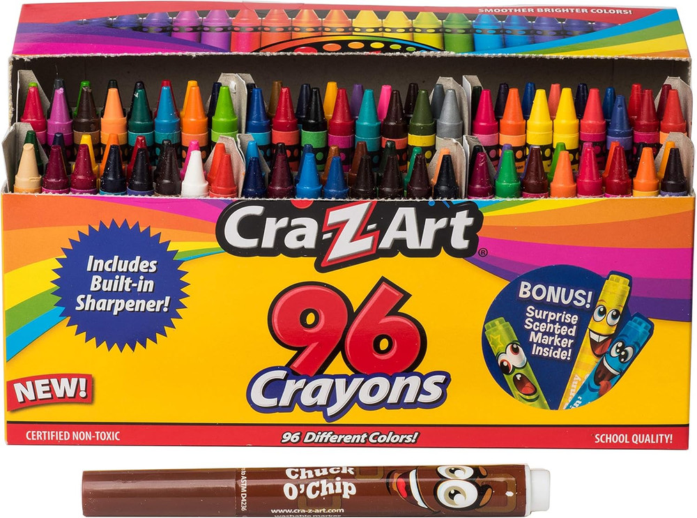 96Ct Crayons in Flip-Top Box with Sharpener