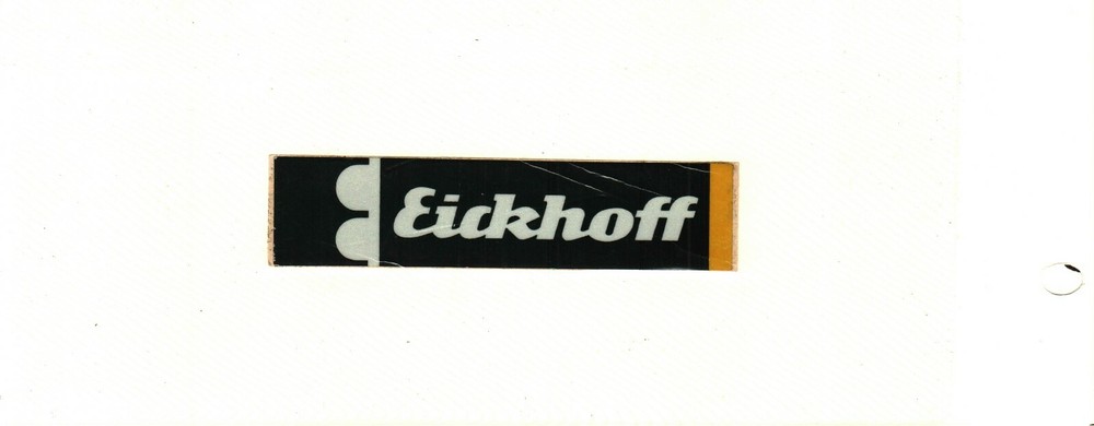 NICE OLD EICKHOFF  COAL MINING STICKER # 1048