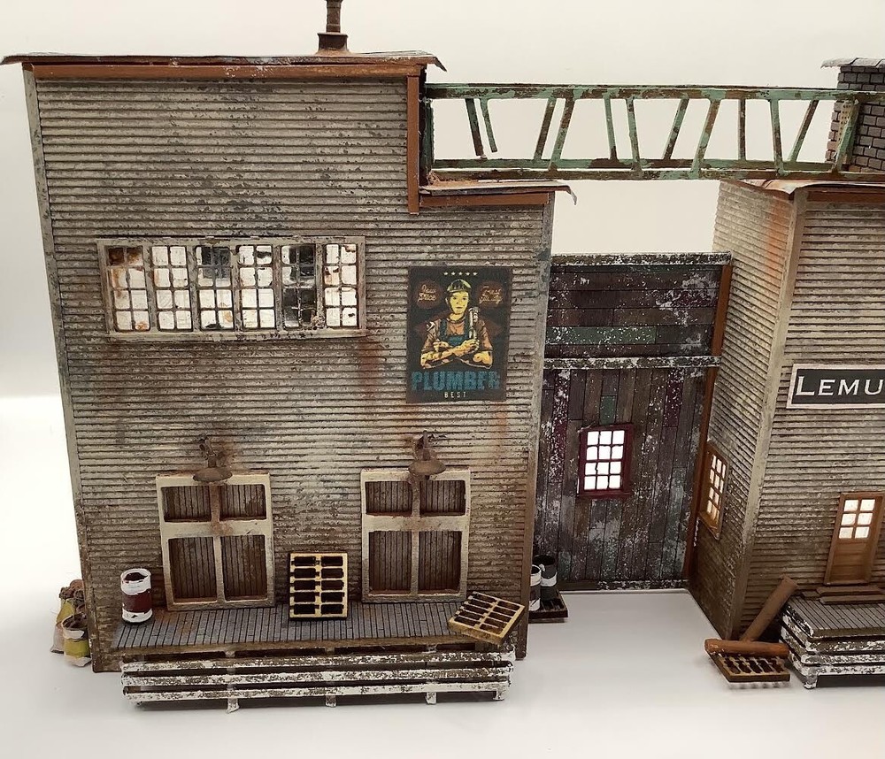 HO Scale Lemuel’s Pipe & Drain Background Structure Kit Laser Cut