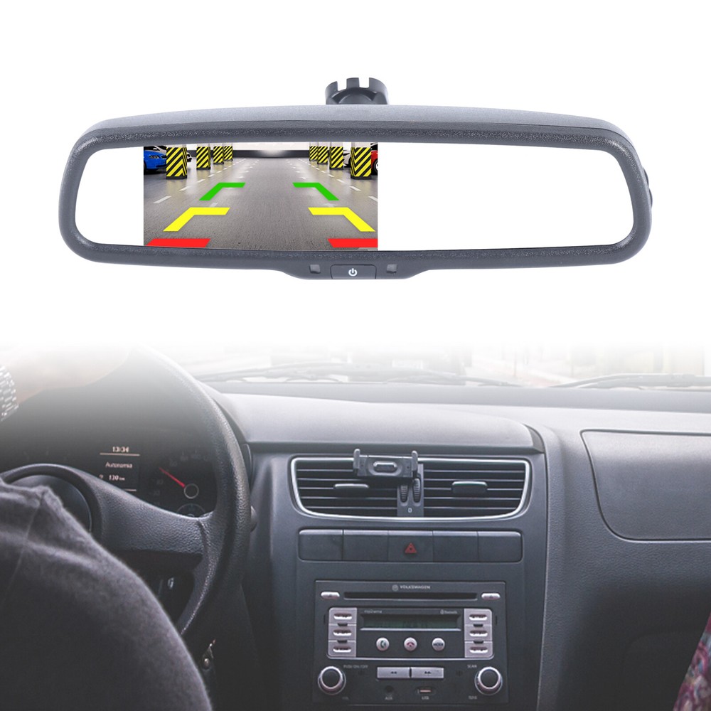 Backup Camera Mirror Car Rear View Reverse Night Vision Parking System Set