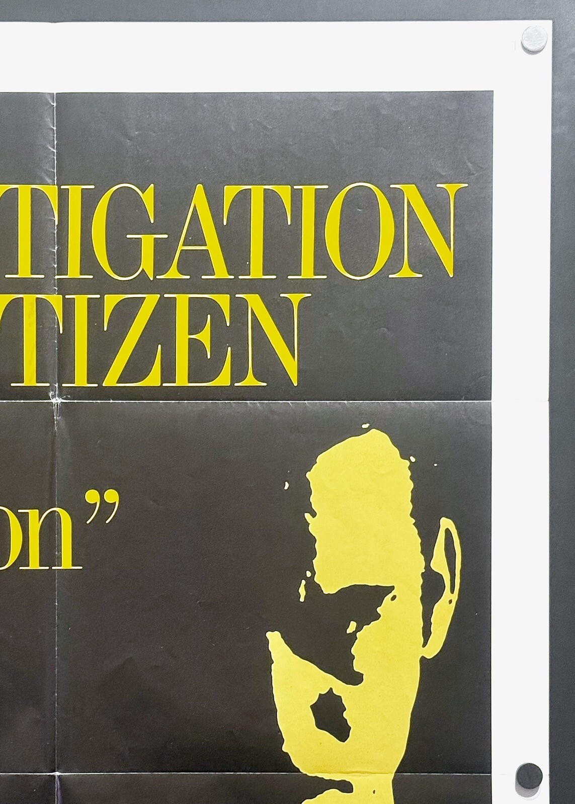 Investigation of a Citizen Above Suspicion (1971) Orig 1SH Movie Poster – Fine