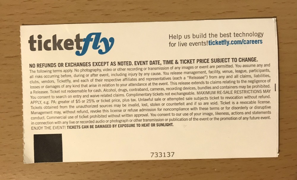 2014 ABC SLO BREW SAN LUIS OBISPO CONCERT TICKET STUB THE LEXICON OF LOVE II