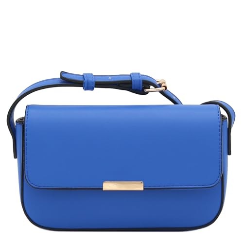 Mini Classic Rectangular Flap Purse Underarm Shoulder Bag Royal Blue