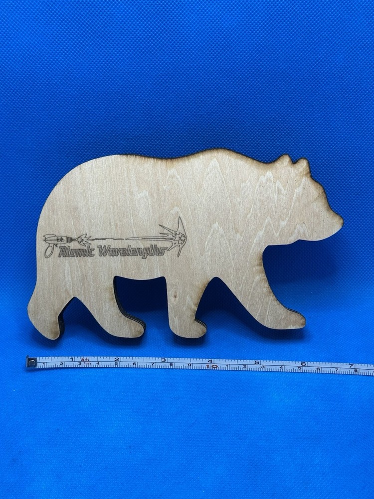 Laser Engraved Custom Wood Artwork - Blue Ridge Bear