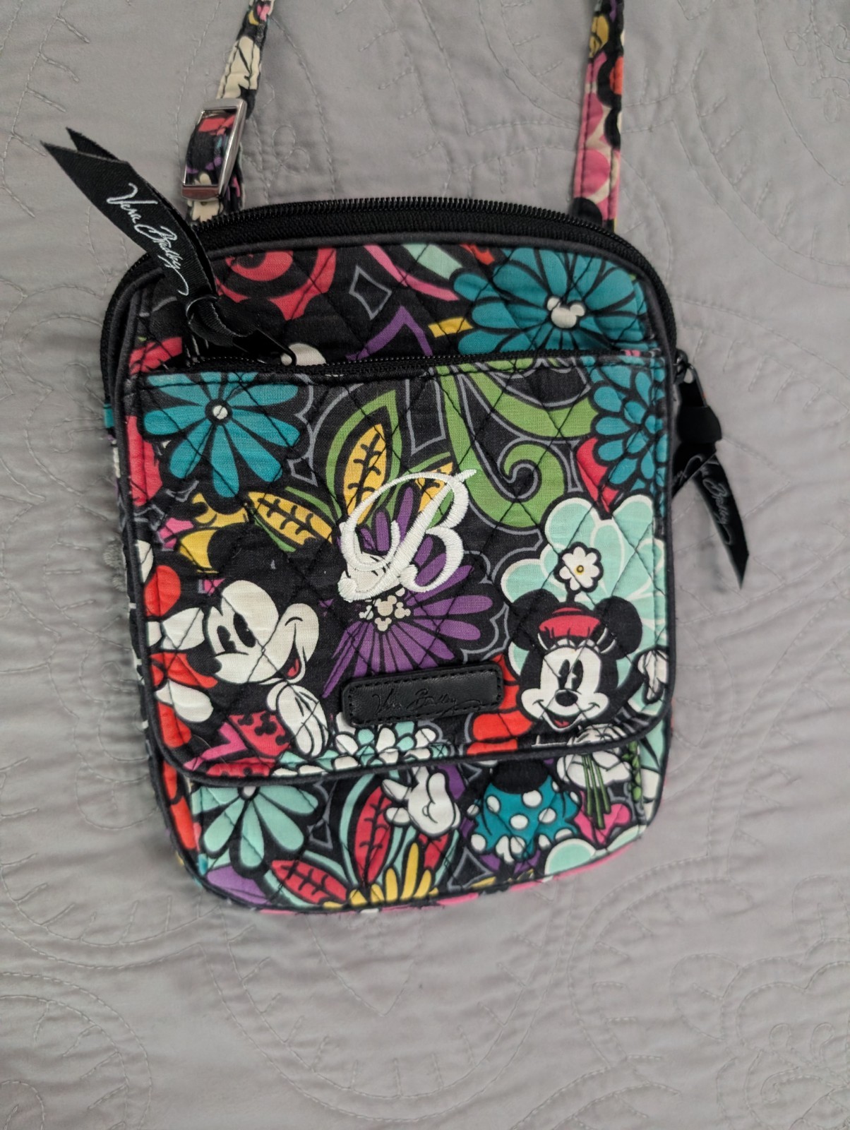 Vera Bradley Disney Parks w/Mickey Hipster Crossbody Mini Bag - Magical Blooms