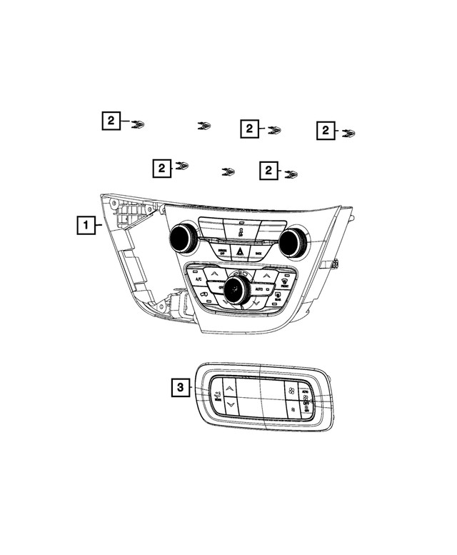 Genuine Mopar Vehicle Feature Controls Center Stack 68238886AE