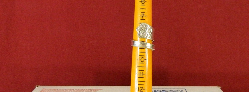 5 Silver Plated Spoon Rings Size 9