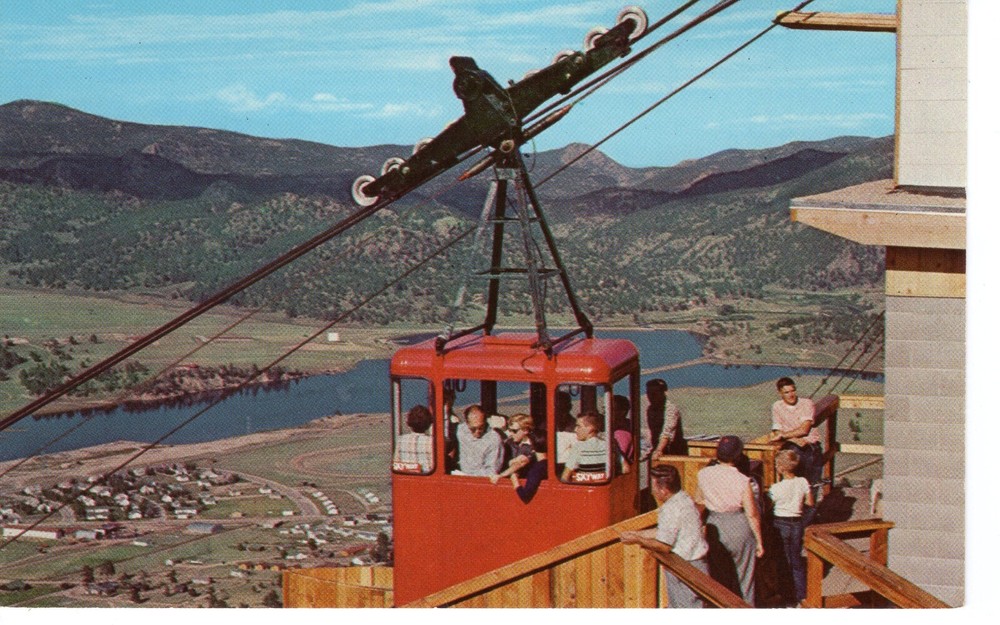 LAKE ESTES AS VIEWED FROM AERIAL TRAMWAY, ESTES PARK, CO  - PC3964