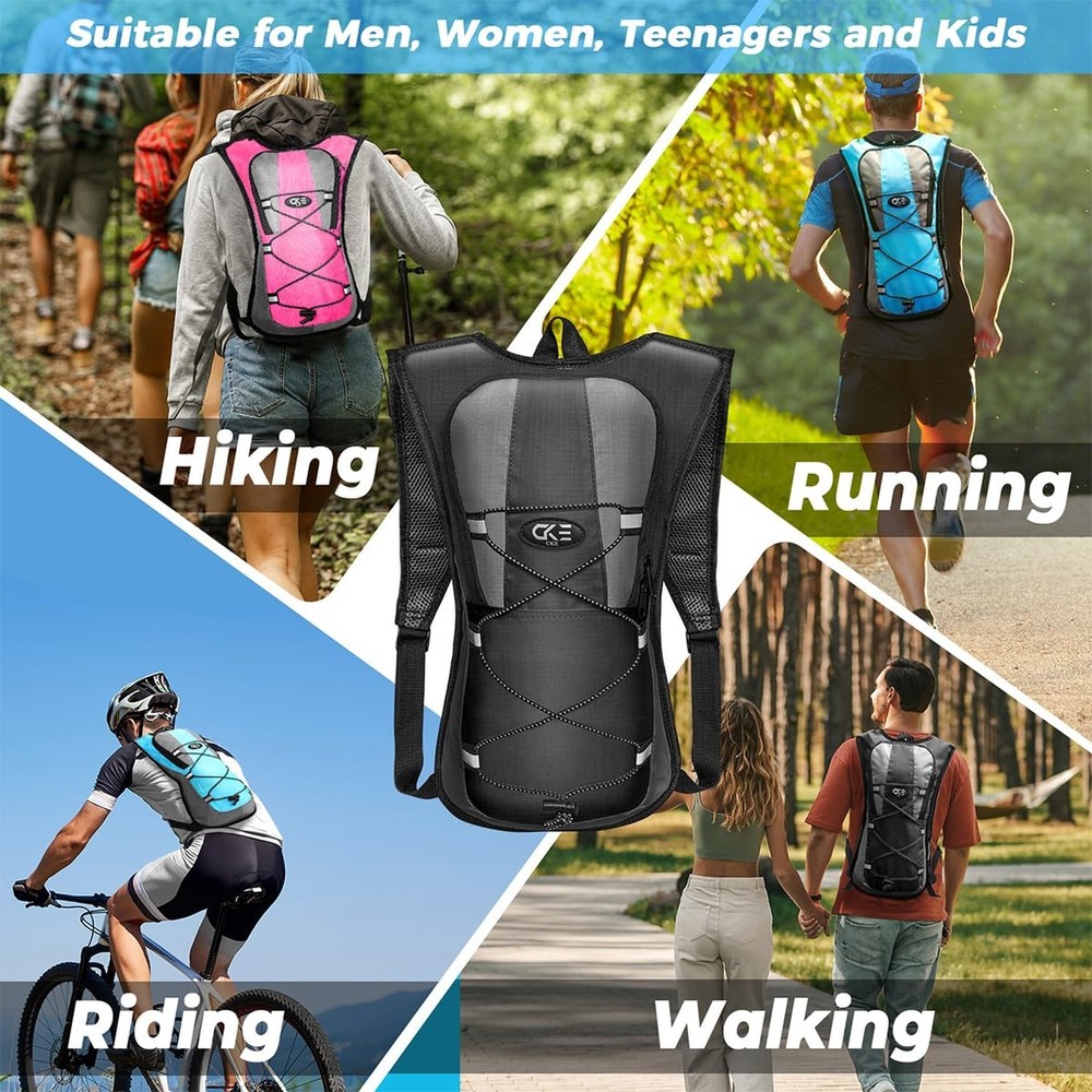 Hydration Backpack Hydration Pack Water Backpack with 2L(70-Ounce) Hydration ...