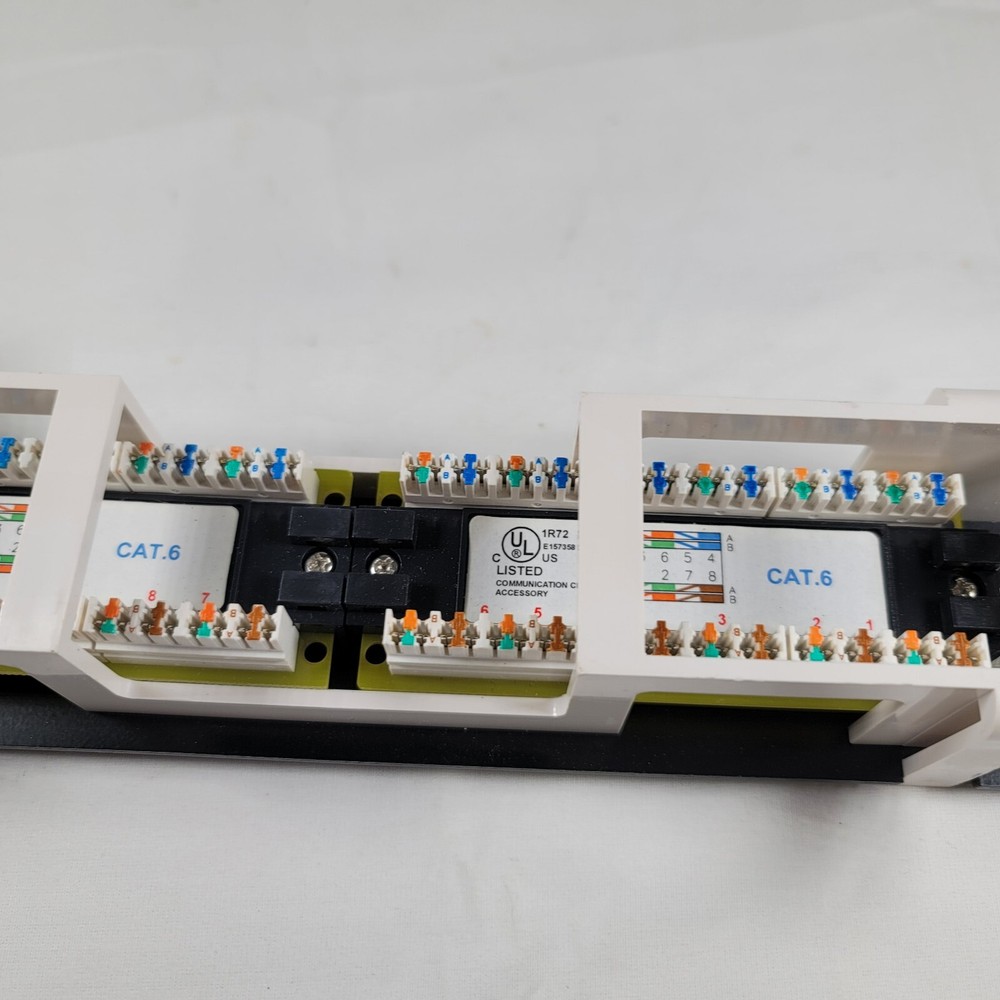 Cat6 UTP 12 Port Network Mini Patch Panel 110 with Surface Wall Mount Bracket
