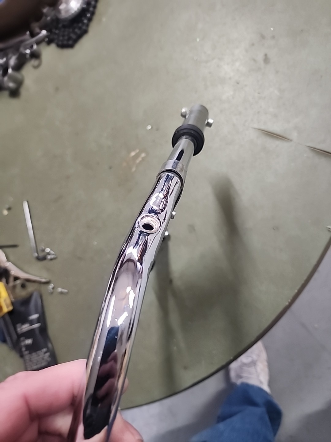 SCHWINN LIL STINGRAY TRICYCLE CHROME REAR SISSY BAR WITH PLATE NICE CHEAP L$$K