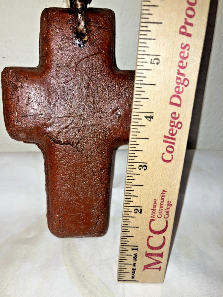 Rustic Textured Cross Handmade 5 ½”