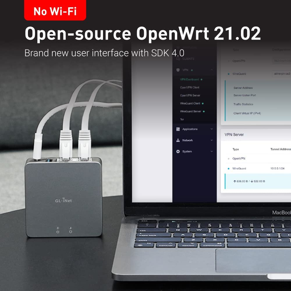 Mt2500A(Brume 2) Professional Mini VPN Security Gateway, Home Office Remote Work