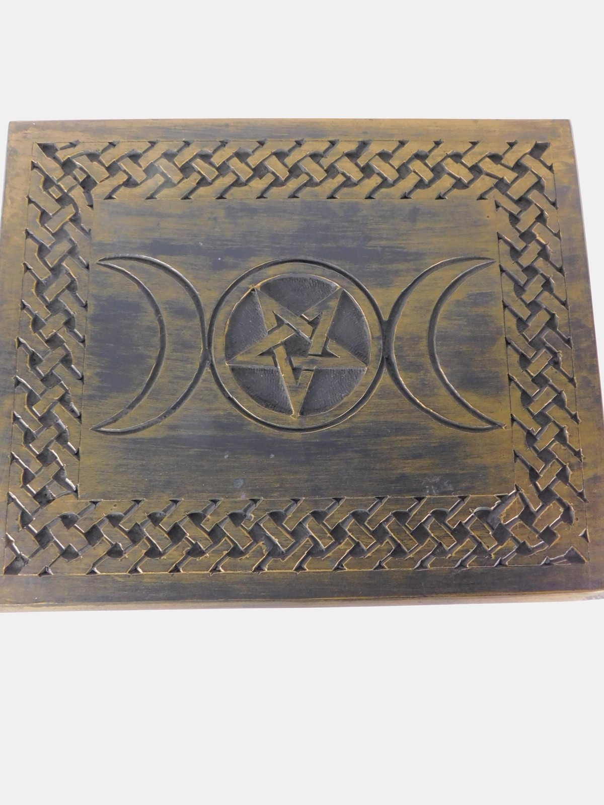 Triple Moon Pentacle Altar Table New Age Imports Wicca Witchcraft Ritual