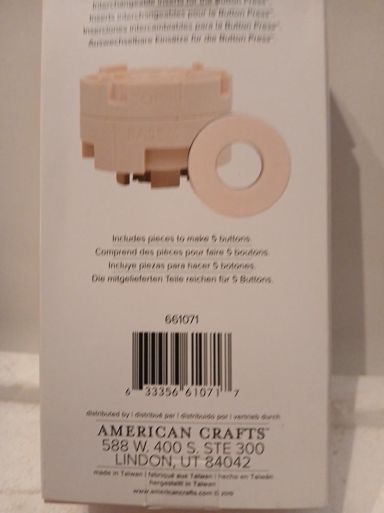 Button Press inserts American Crafts