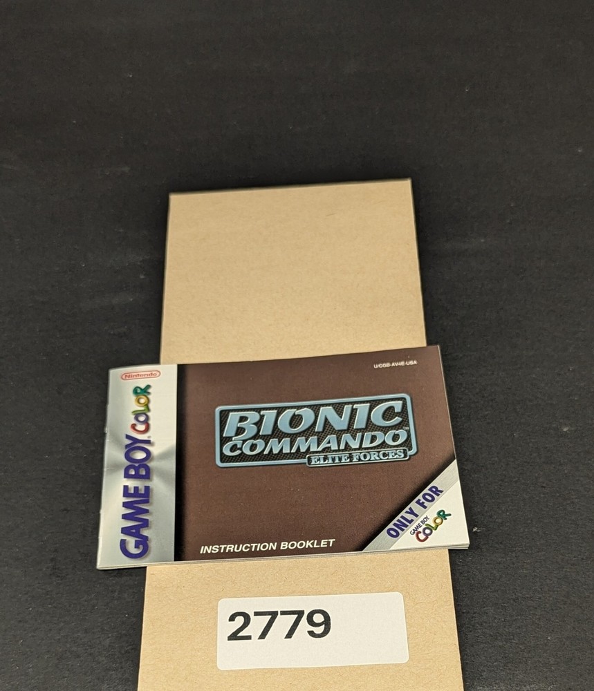 Bionic Commando: Elite Forces - Game Boy Color - Manual Only **NO GAME!
