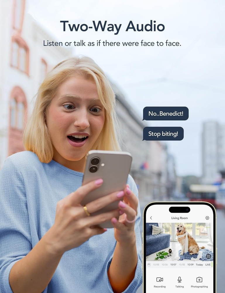 Advanced Motion Detection Indoor Security Camera with Night Vision & Alexa