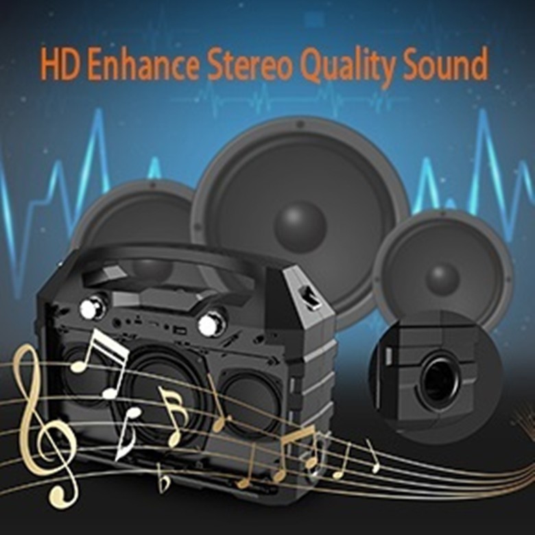 Hotec Wireless Bluetooth Portable PA Speaker System, Powerful Bluetooth KaraokeH